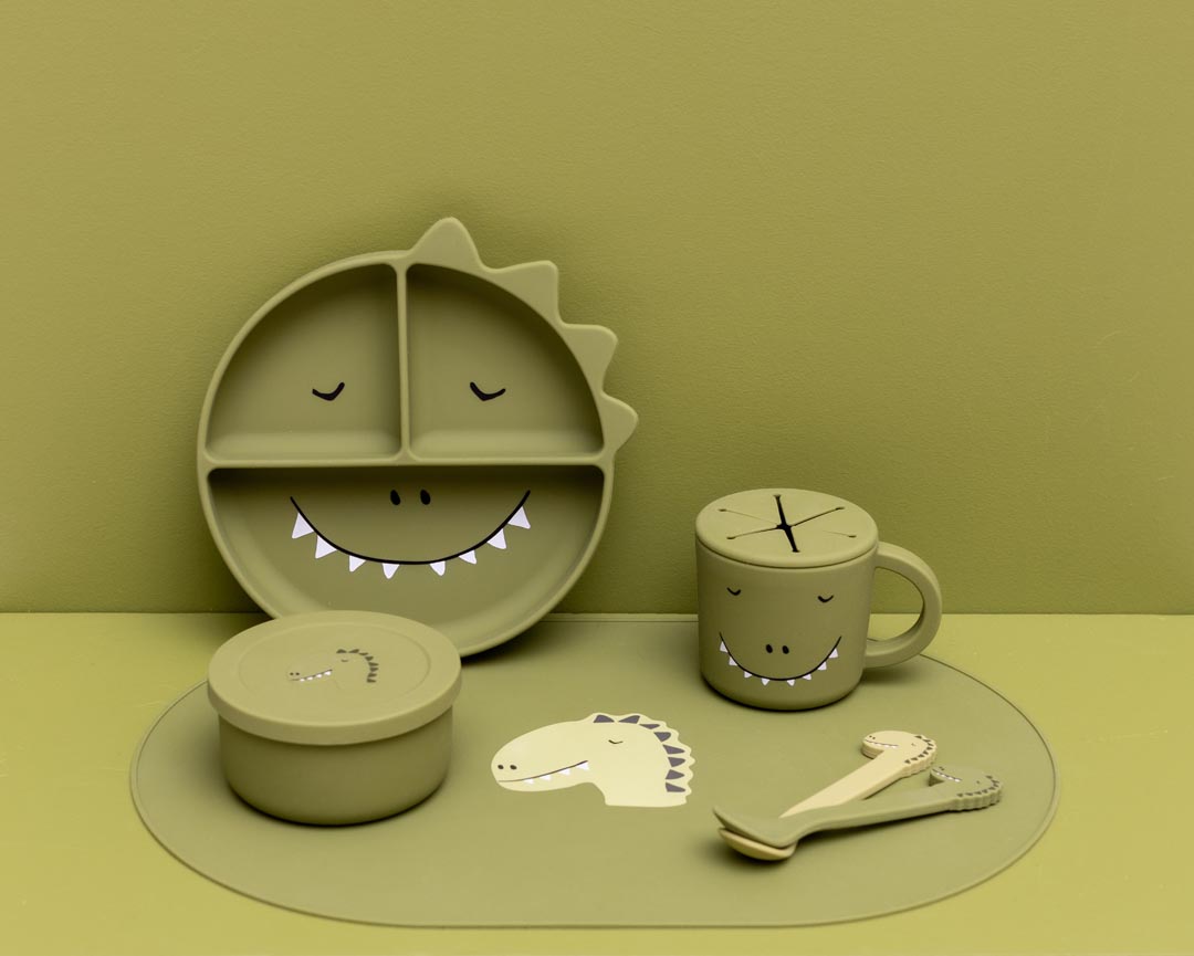 Taza porta snacks de silicona - Mr. Dino